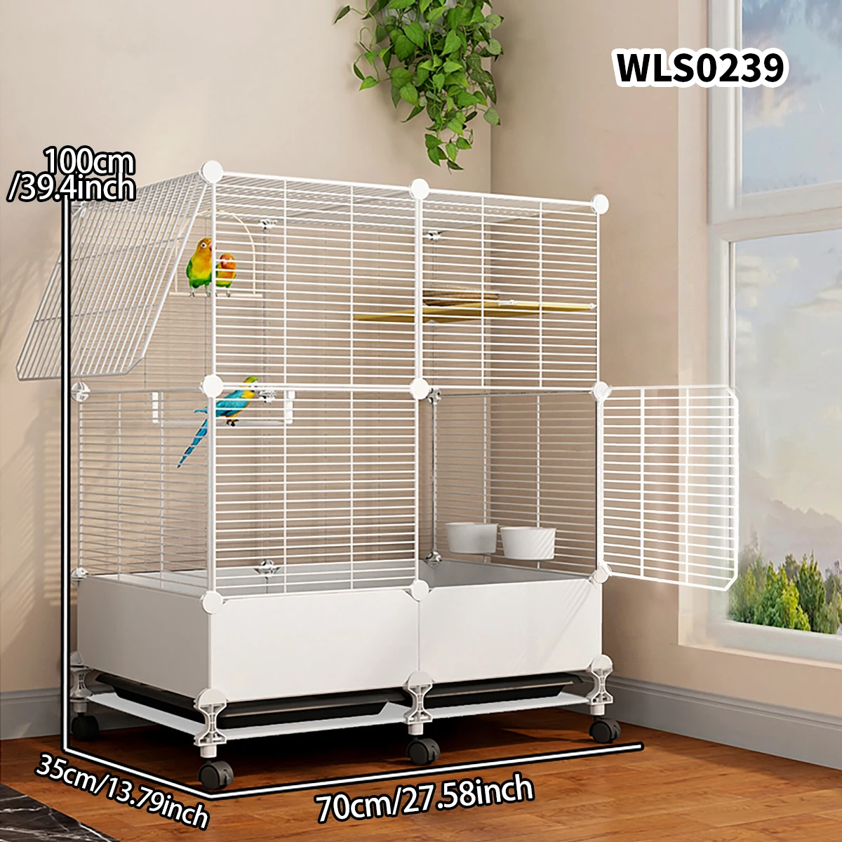 Deluxe Home Bird Cage with Large Tray