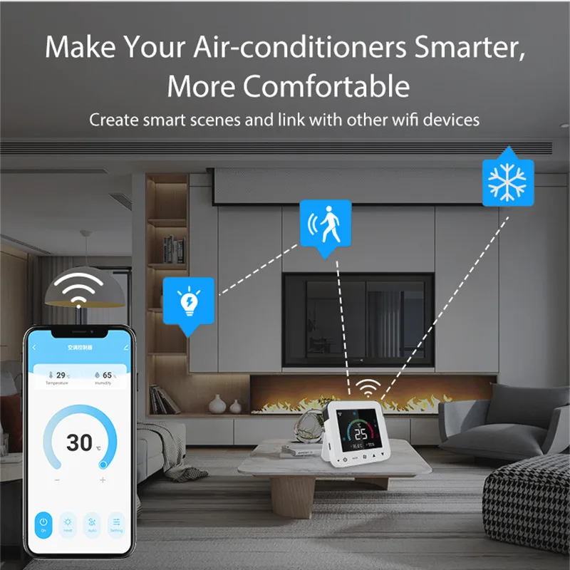 Smart AC Controller with Temperature & Humidity Display