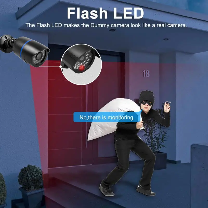 Realistic Wireless Dummy Camera with Red LED