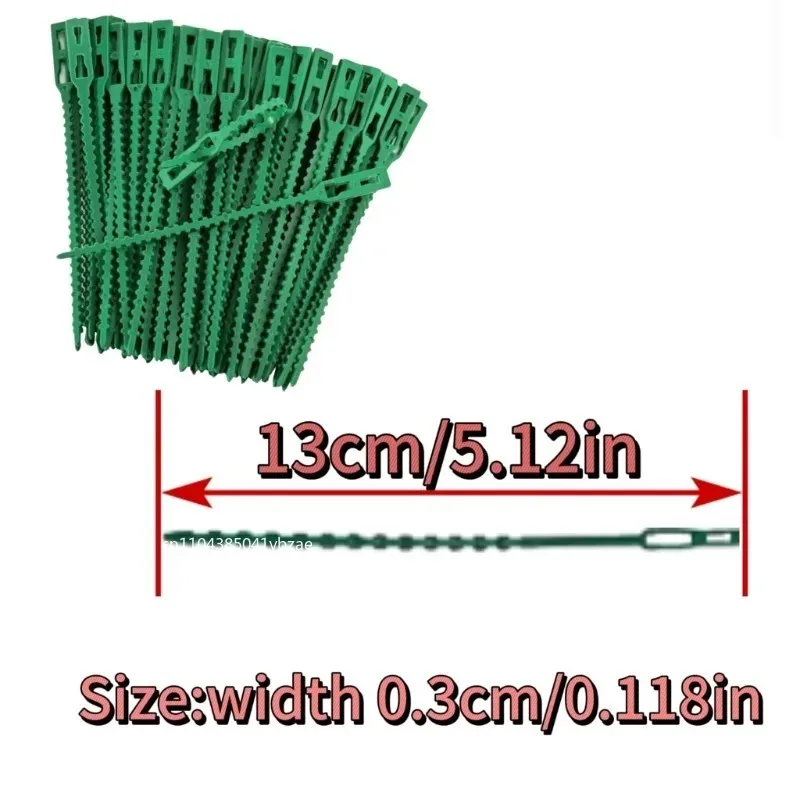 Adjustable Reusable Plastic Plant Cable Ties (50–1000 Pcs) for Plant Support