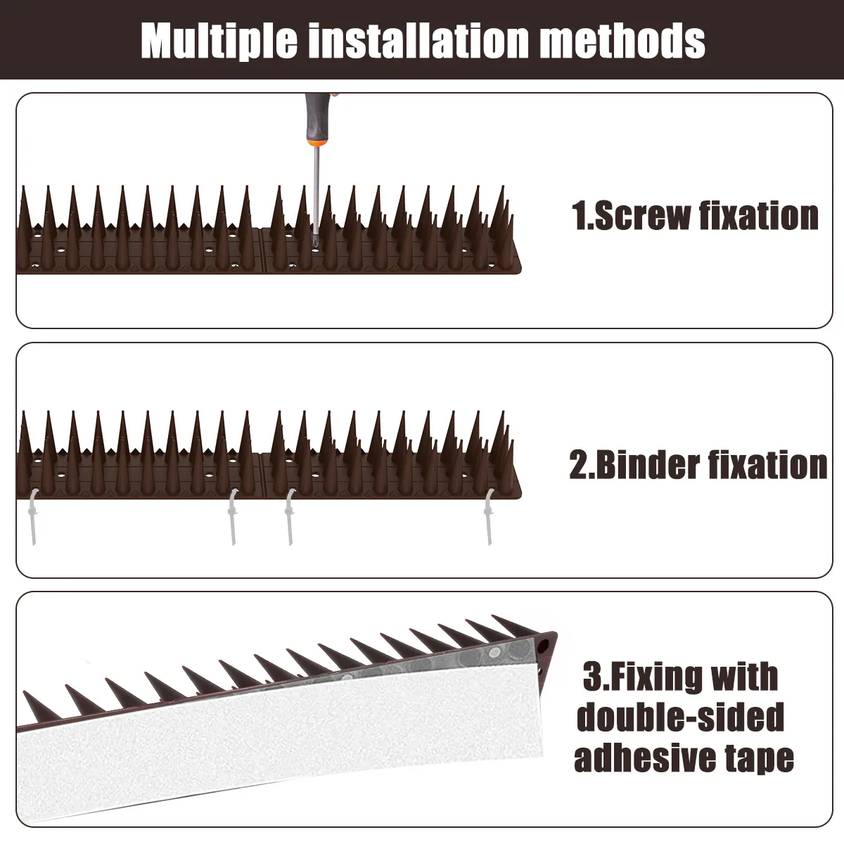 Bird Deterrent Spikes for Roofs & Fences