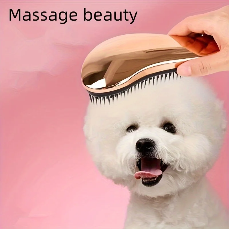 Dog Grooming Brush — Blue & Pink