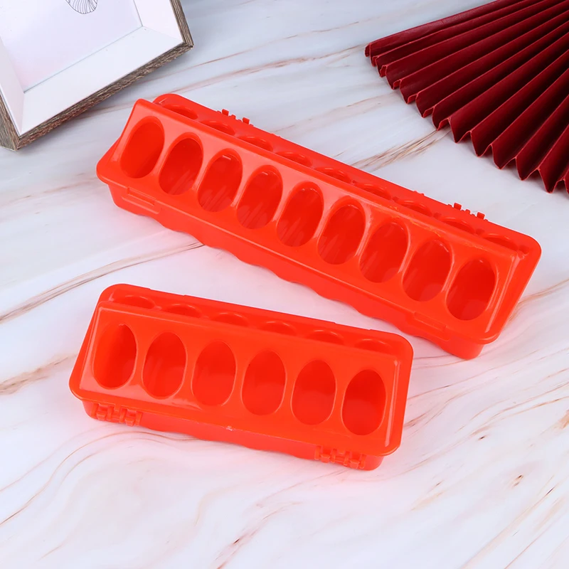 Plastic Double-Row Ground Feeder for Poultry & Birds — 12 or 18 Holes