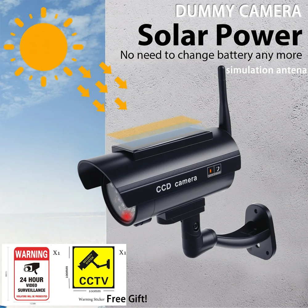 Wireless Solar Dummy Camera with Antenna