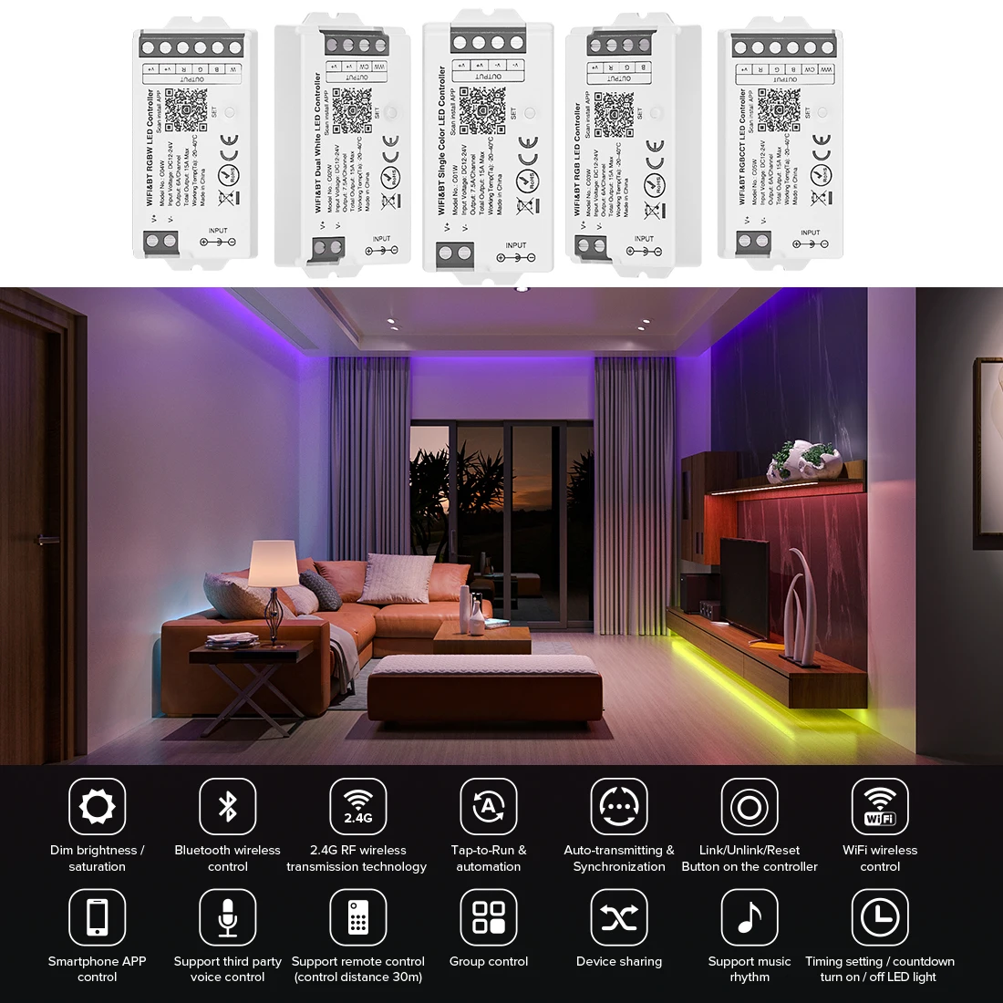 Smart 2.4G LED Strip Controller — 24 V