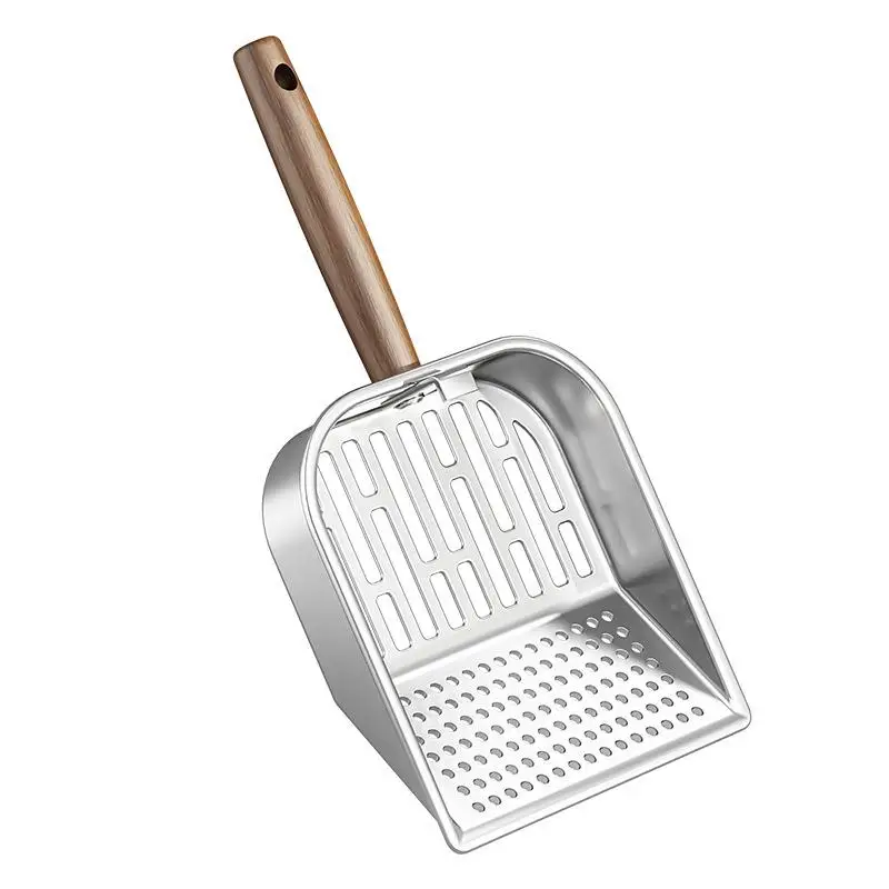 Cat Litter Scoop with Long Wooden Handle