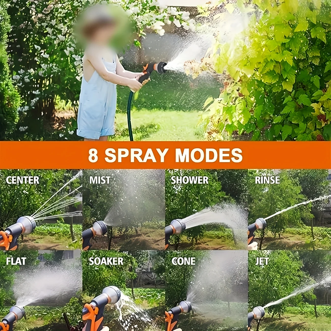 High-Pressure Garden Spray Gun with Multiple Adjustable Modes