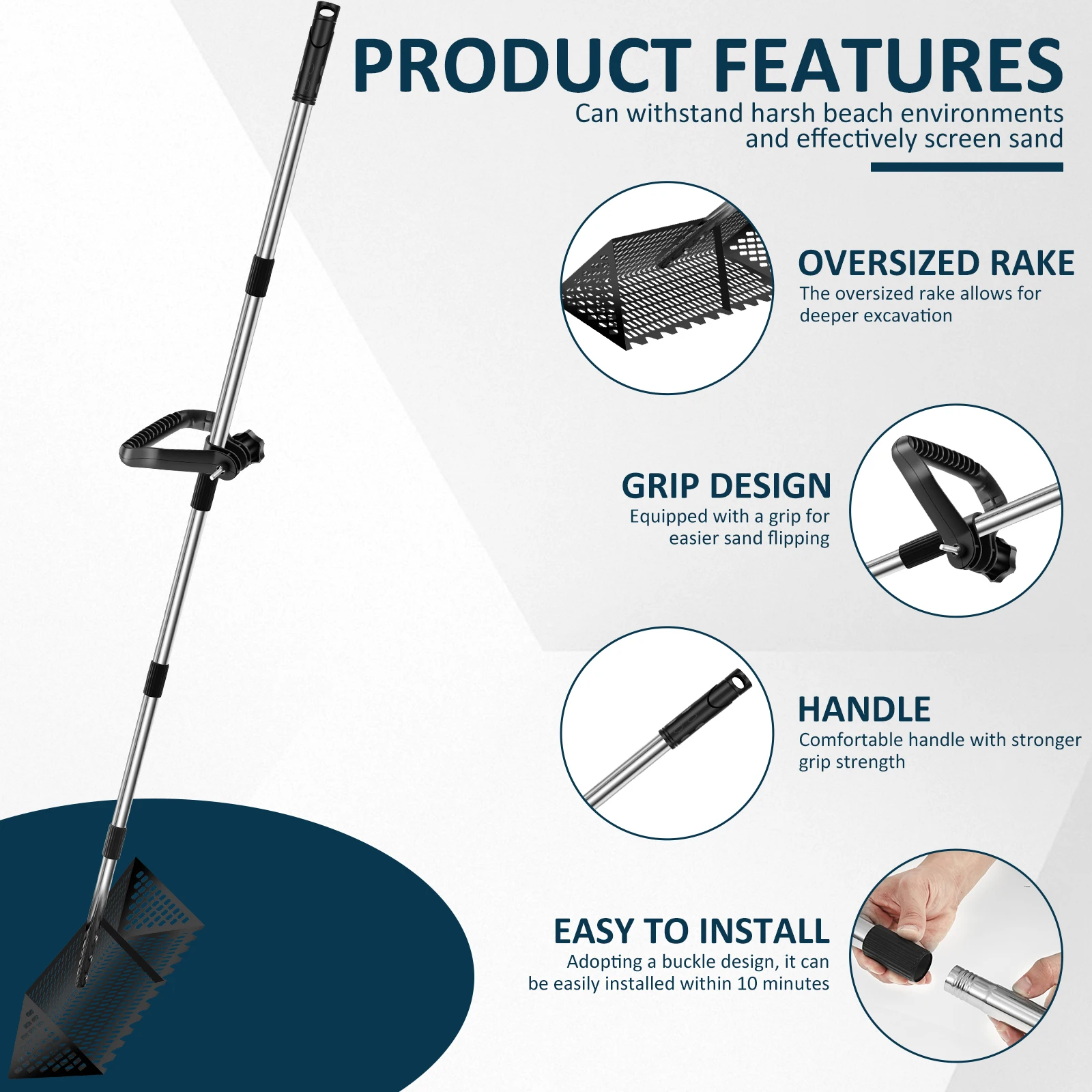 Long-Handle Sand Scraper & Scoop