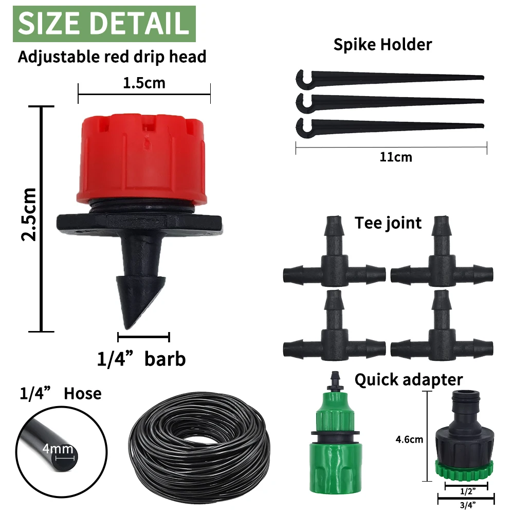 Portable Drip Kit with Emitters — Up to 20 m