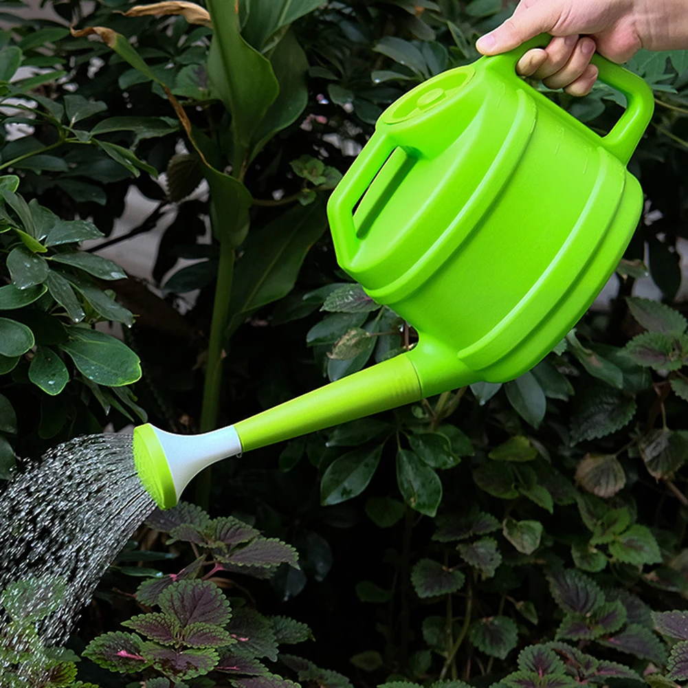 Long-Handle Garden Watering Can with Rose Head