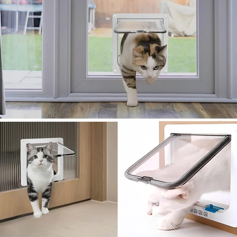 Pet Door with 4-Way Safety Lock