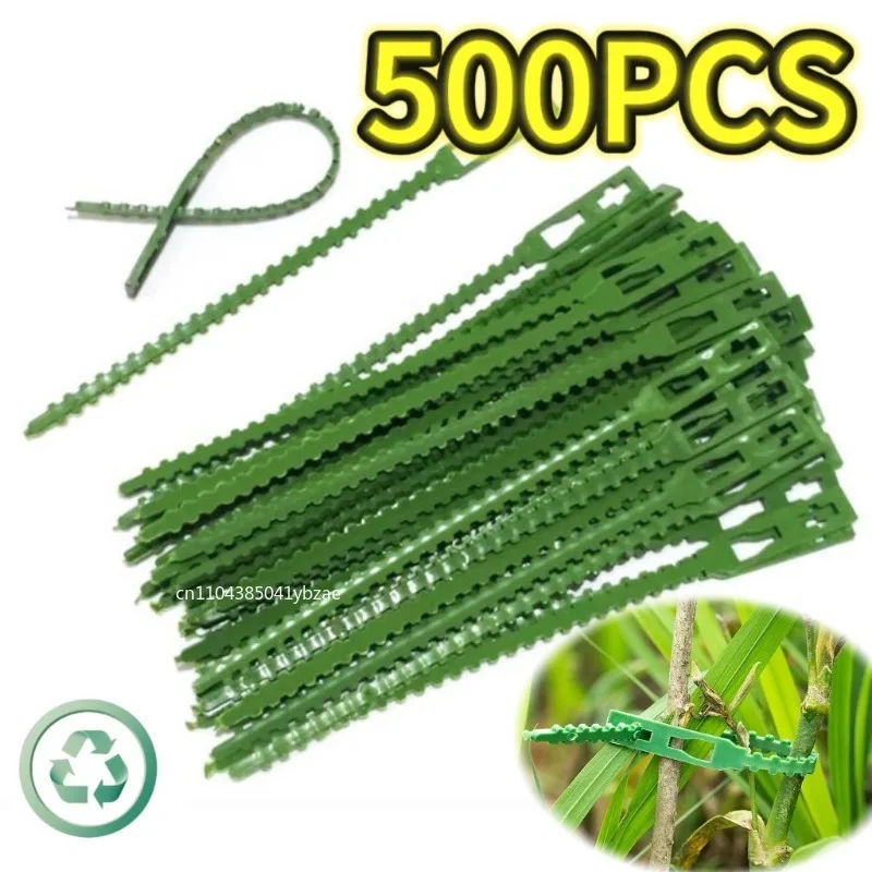 Adjustable Reusable Plastic Plant Cable Ties (50–1000 Pcs) for Plant Support