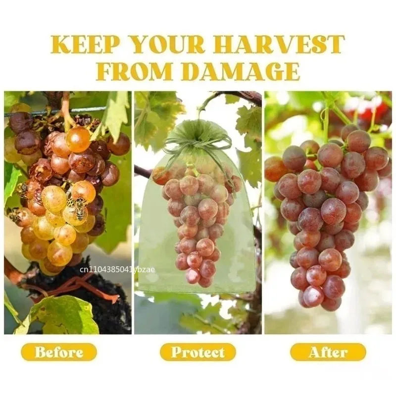 Drawstring Mesh Bags to Protect Fruit & Plants