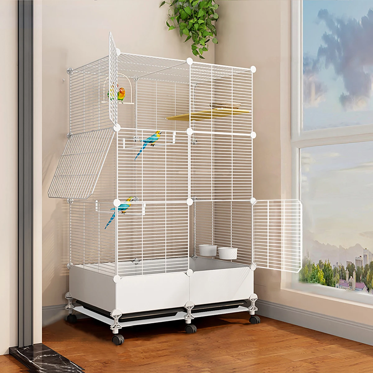 Deluxe Home Bird Cage with Large Tray