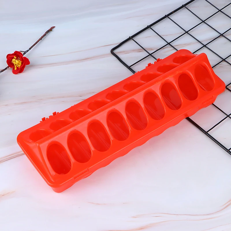 Plastic Double-Row Ground Feeder for Poultry & Birds — 12 or 18 Holes