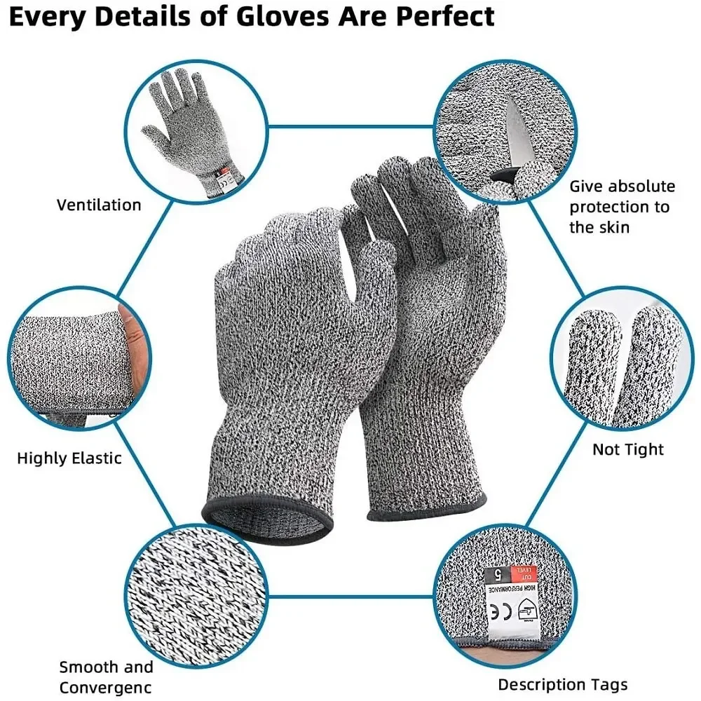 Cut-Resistant HPPE Gloves for Farm Work