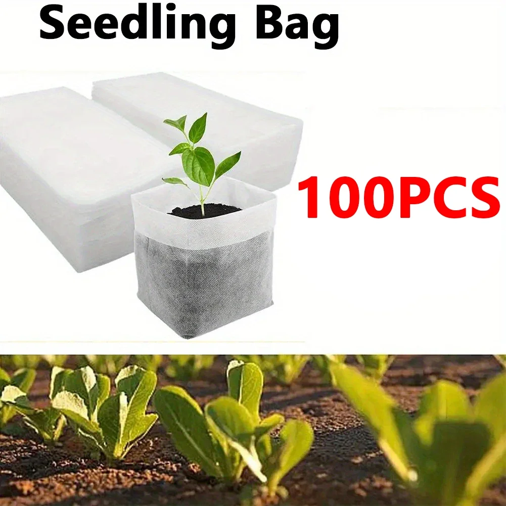 Biodegradable Seed Starting Bags — 100 Pcs