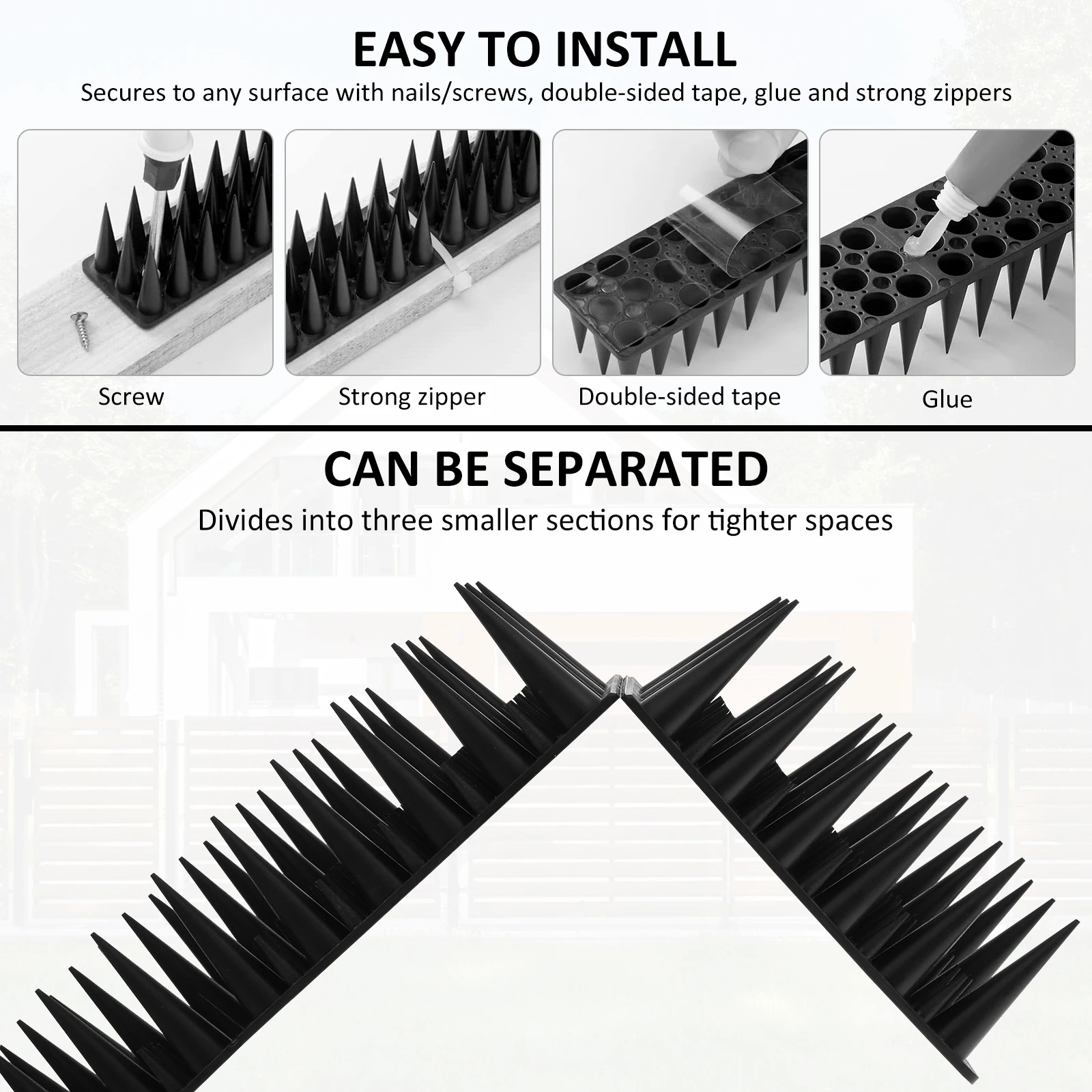 Bird Deterrent Spikes for Roofs & Fences
