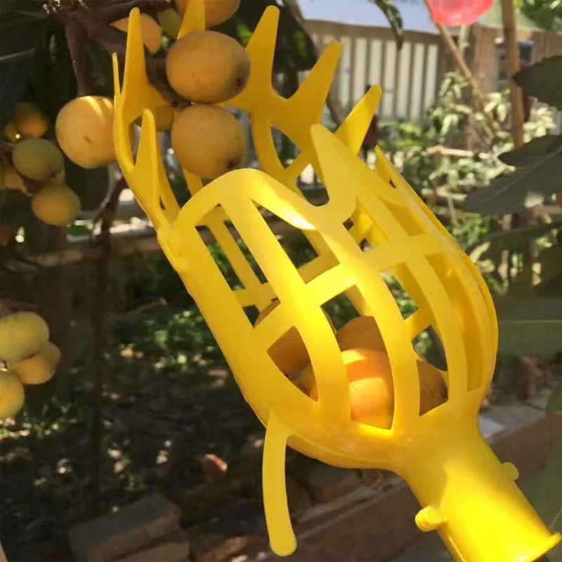 High-Reach Fruit Picker with Deep Plastic Basket