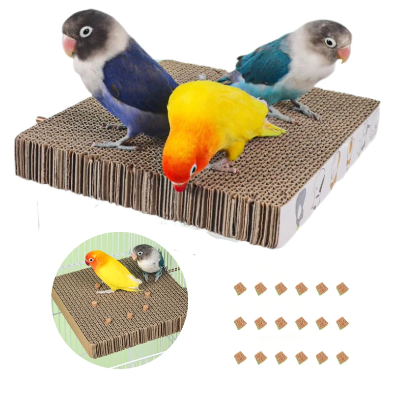 Shredding & Chewing Bird Toy with Cork Perch
