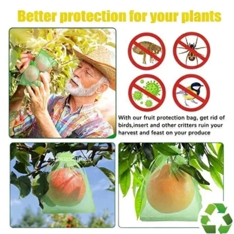 Drawstring Mesh Bags to Protect Fruit & Plants