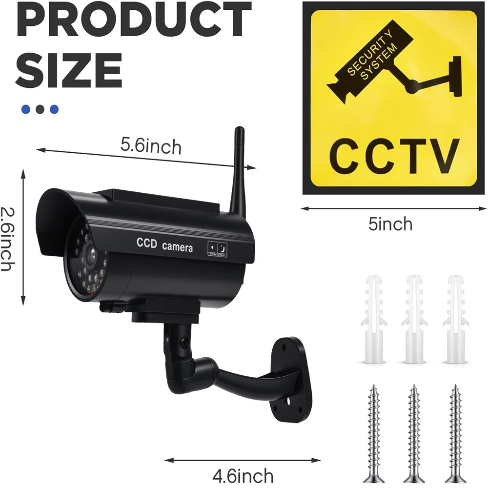 Wireless Solar Dummy Camera with Antenna
