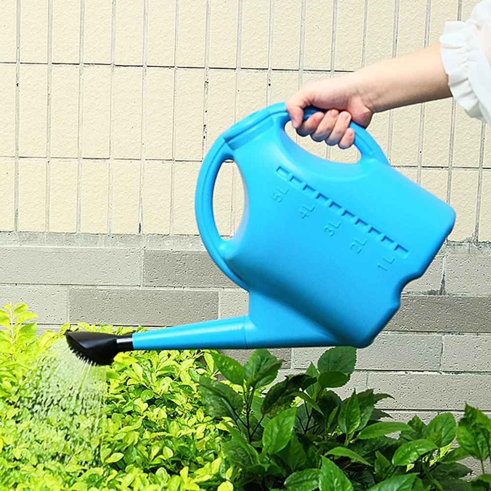 Long-Handle Garden Watering Can with Rose Head