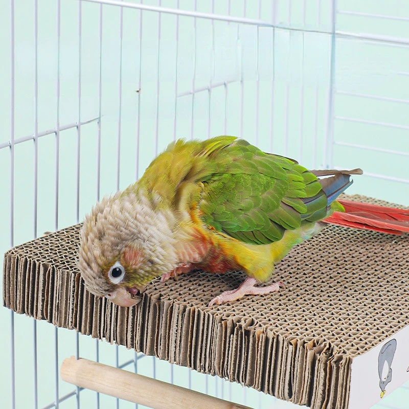 Shredding & Chewing Bird Toy with Cork Perch