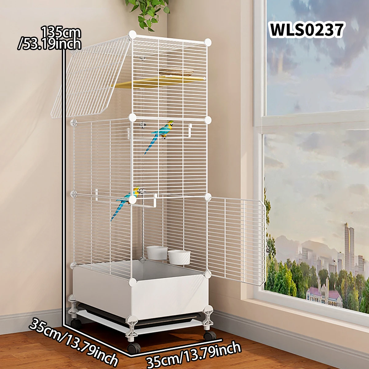 Deluxe Home Bird Cage with Large Tray