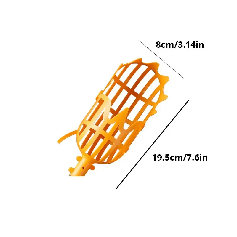High-Reach Fruit Picker with Deep Plastic Basket