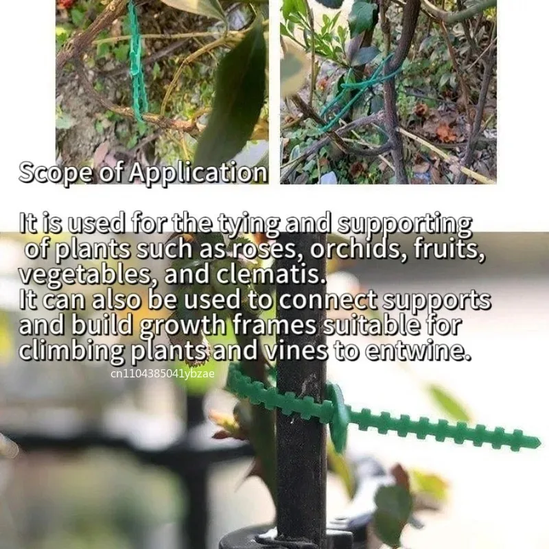 Adjustable Reusable Plastic Plant Cable Ties (50–1000 Pcs) for Plant Support