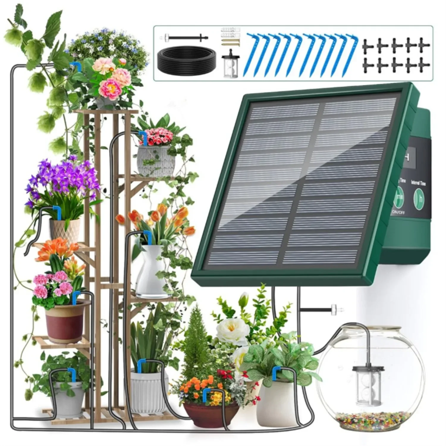 Solar Drip Irrigation Kit for Balconies & Gardens