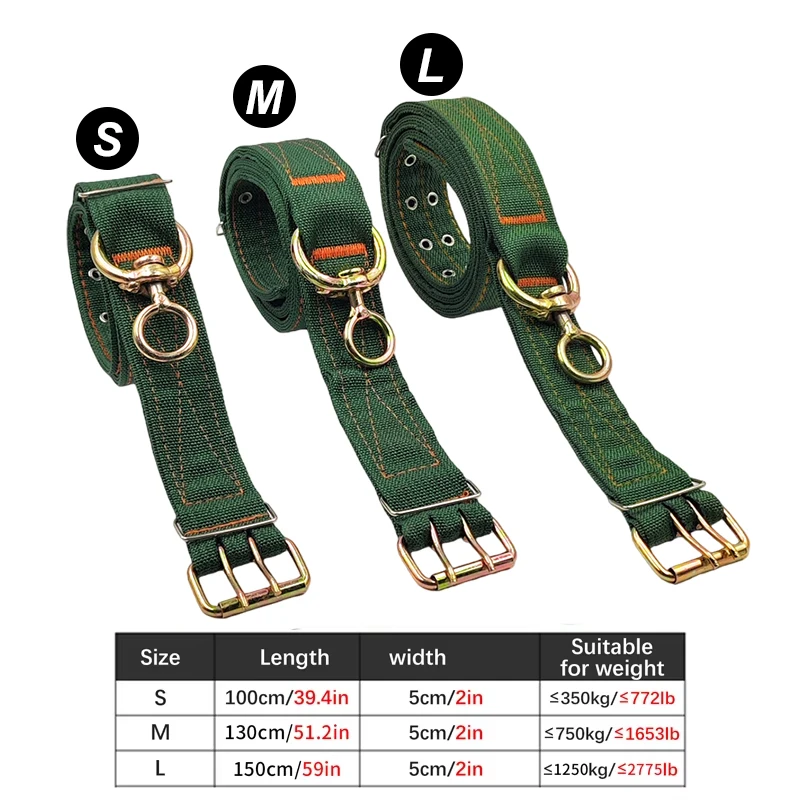 Strong Adjustable Livestock Collar — Durable Fabric for Handling & Transport