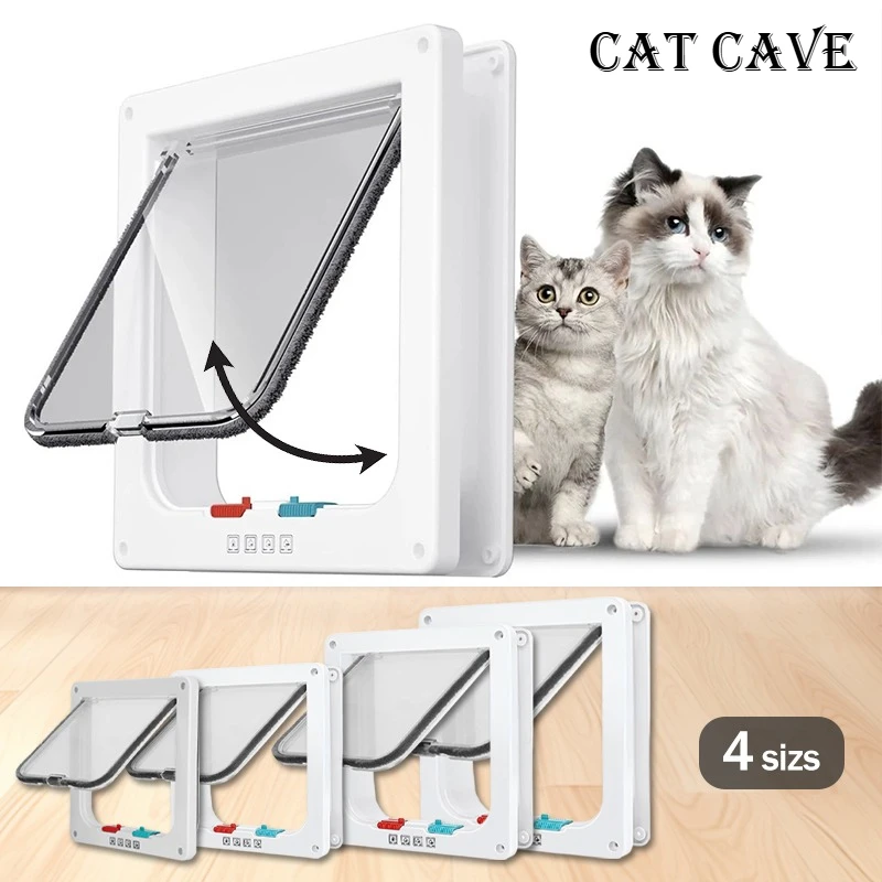 Pet Door with 4-Way Safety Lock