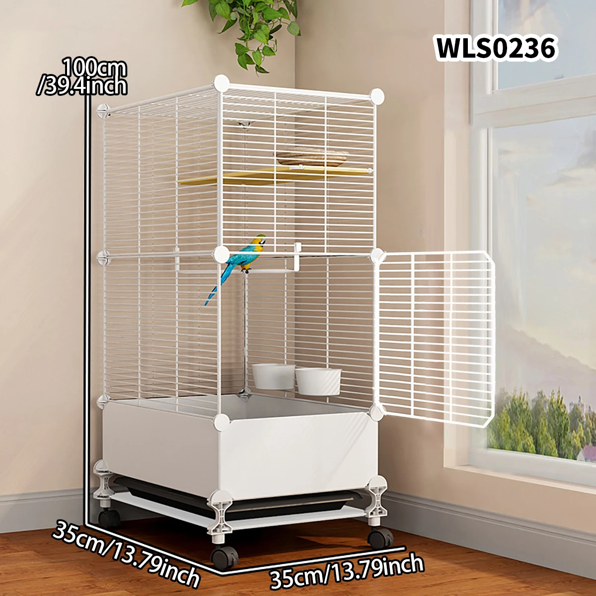 Deluxe Home Bird Cage with Large Tray
