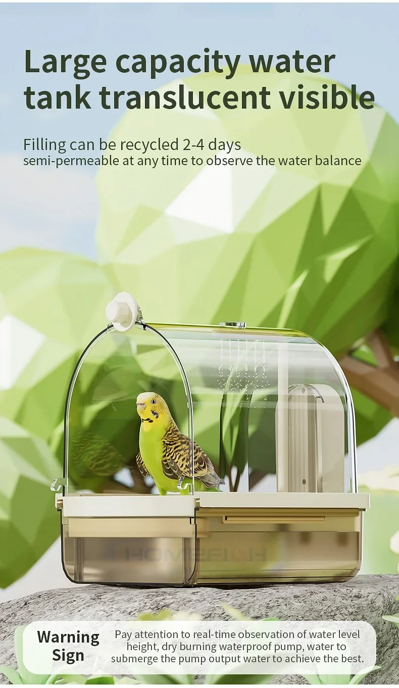 Clear Hanging Bird Bath