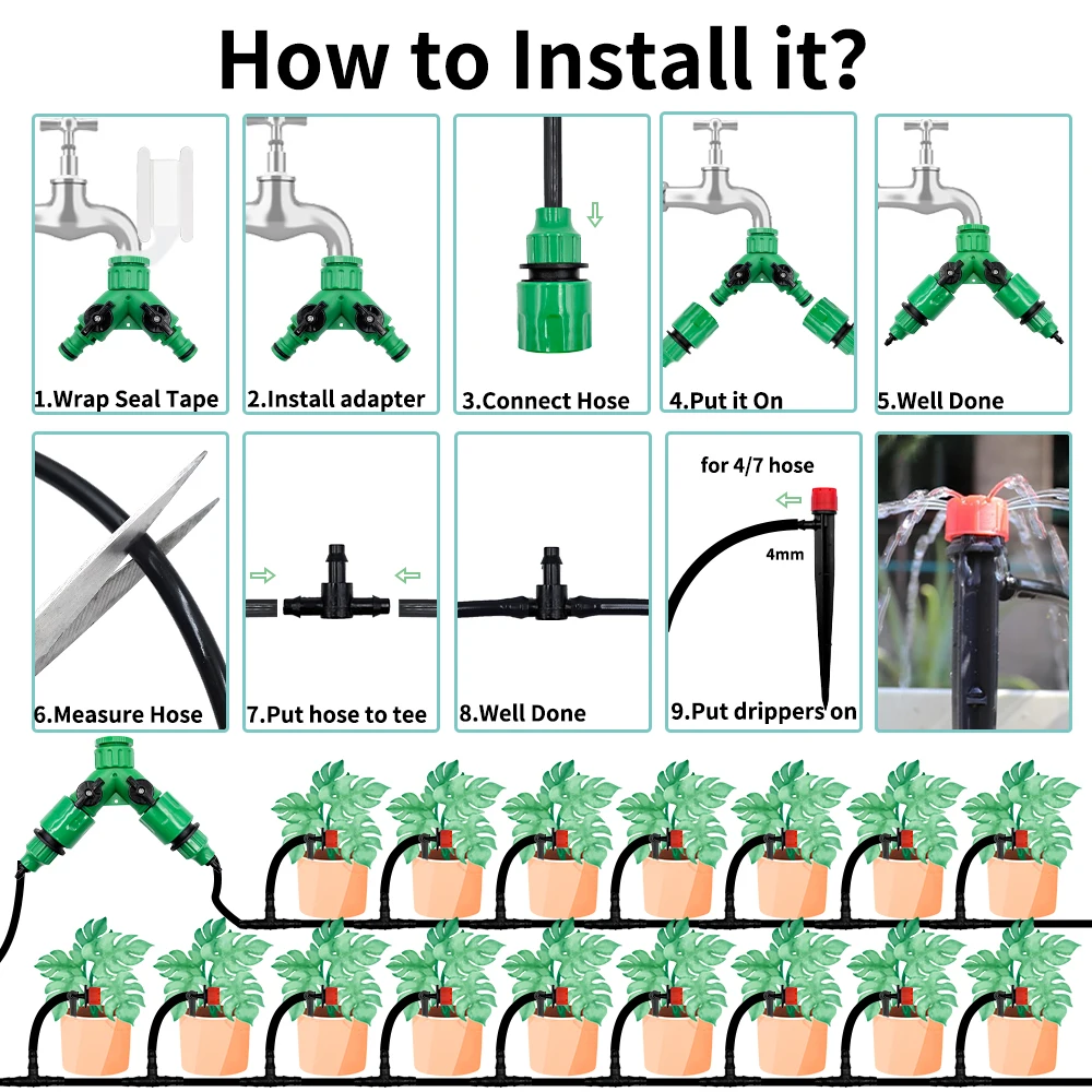 Automatic Garden Drip System — 10, 15 & 20 m