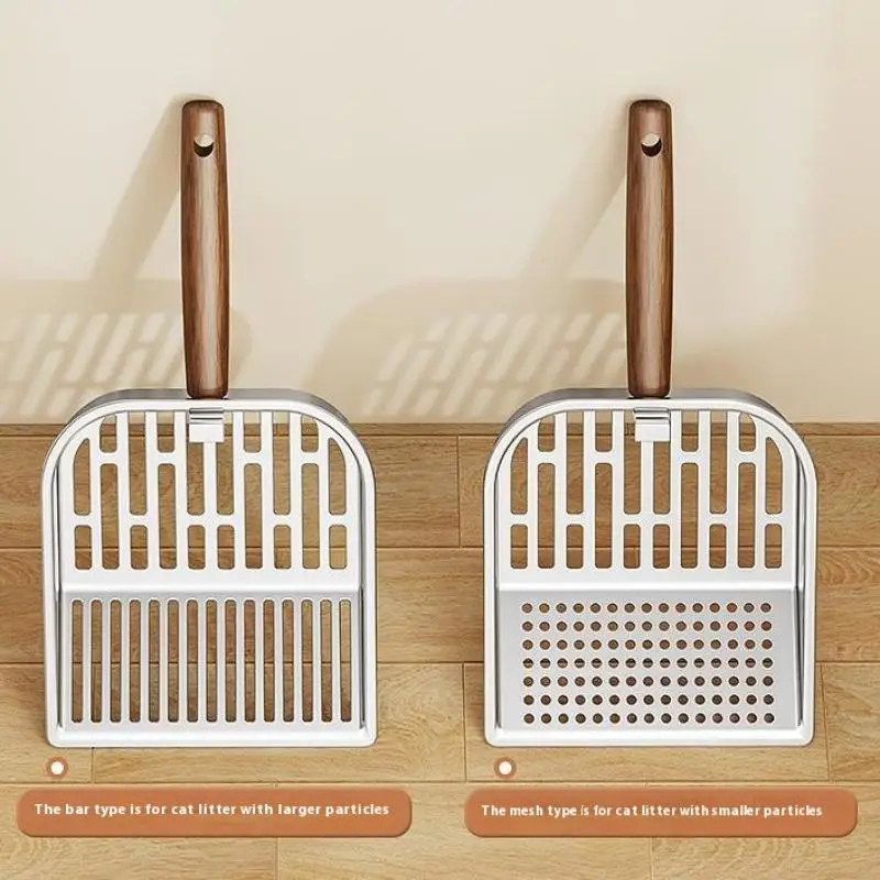 Cat Litter Scoop with Long Wooden Handle